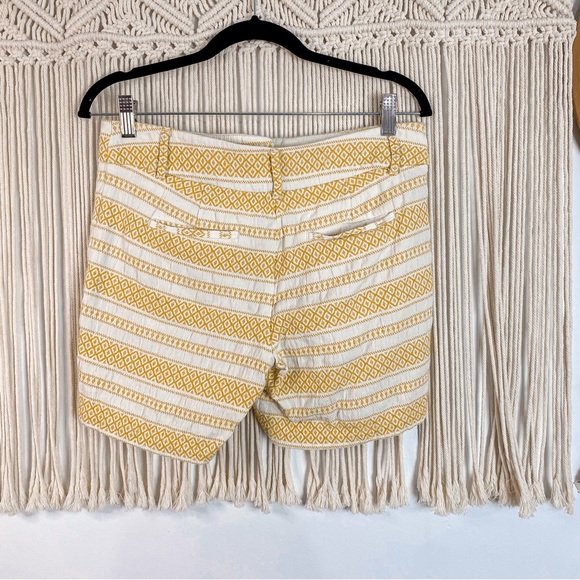 Loft The Riviera Short Yellow White Stripes Size 2 - Picture 9 of 9